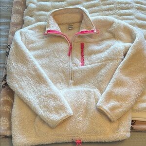 PINK Victoria's Secret Cream and Pink Turtleneck Sweater